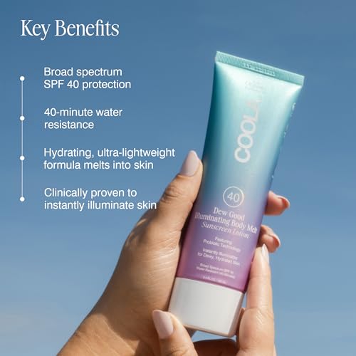 COOLA Organic Dew Good Illuminating Probiotic Serum with SPF 30, Dermatologist Tested Sunscreen with Plant-Derived BlueScreen Digital De-Stress Technology, 1.15 Fl Oz