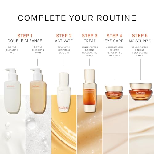 Sulwhasoo First Care Activating Serum - Skin Barrier Strengthening Anti-Aging Face Serum, Visibly Plumps & Hydrates, Reduces Visible Fine Line & Wrinkles, Vitamin C, Korean Skincare
