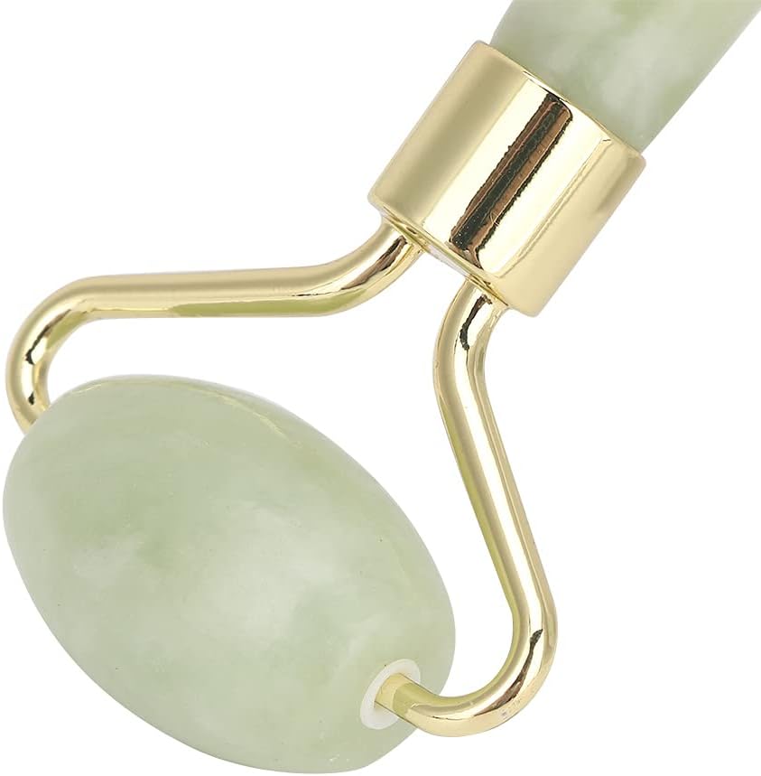 Jade Stone Facial Roller, 3.3x1.6in Face Massager, Face Massage Roller, Facial Massager Roller, Mini Handheld Multifunctional Skin Tightening Facial Massager Tool for Face Beauty Face Lifting