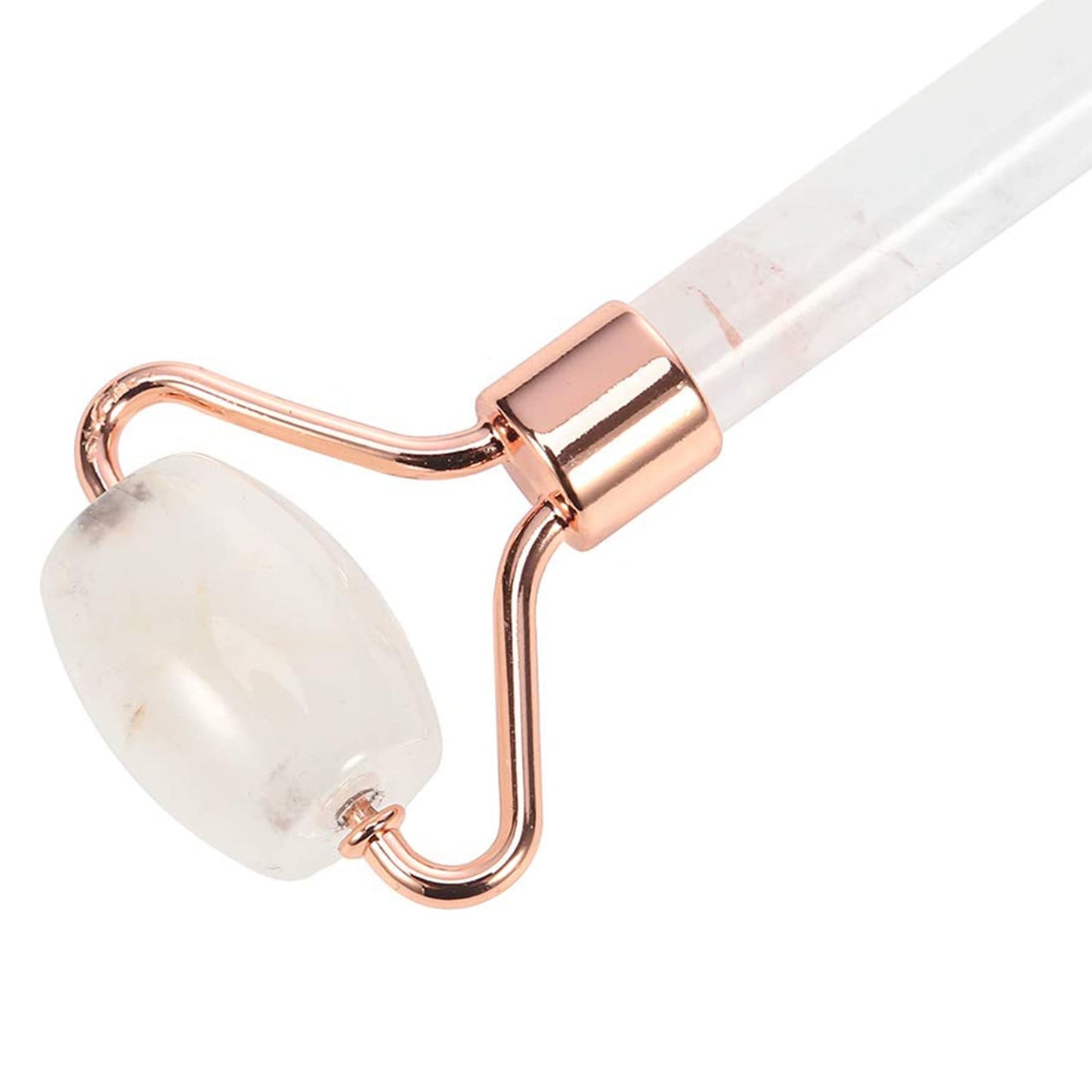Natural Jade Roller for Face - Aging Wrinkles, Puffiness Facial Skin Massager Treatment Therapy - Premium Jade Stone, by Crystal Lemon (Rose Quartz)