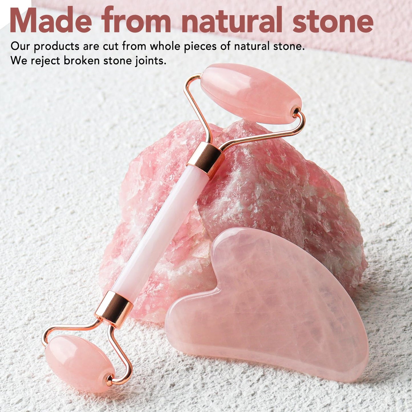 huefull Gua Sha Facial Tools & Jade Roller Set for Skin Care, Reduce Puffiness and Improve Wrinkles, Guasha Tool for Face, Gua Sha Stone Self Care Gift for Woman Man, Christmas Gifts