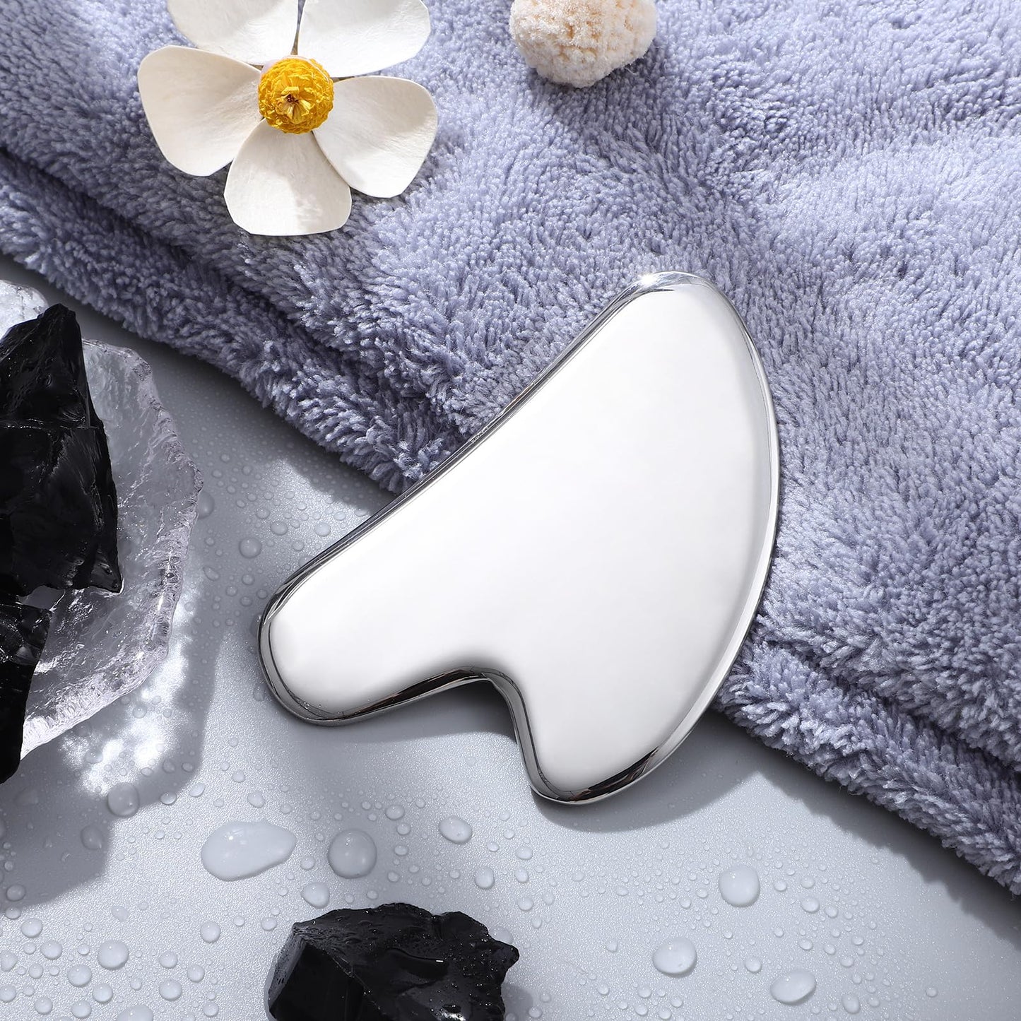 rosenice Gua Sha Facial Tools Guasha Tool Gua Sha Jade Stone Manual Massage Sticks for Jawline Sculpting and Puffiness Reducing for Face Body Relieve Muscle Tensions Reduce Festive Gifts