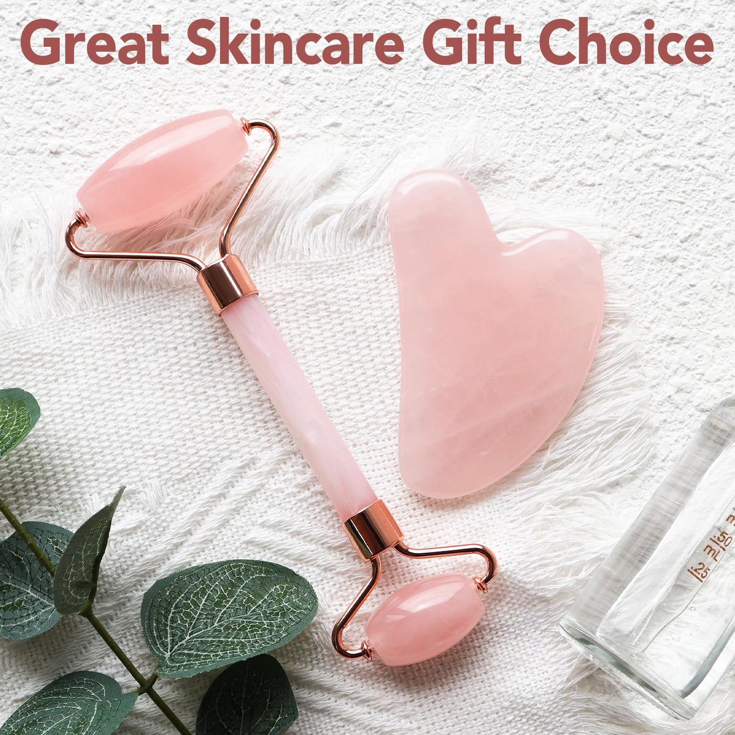 huefull Gua Sha Facial Tools & Jade Roller Set for Skin Care, Reduce Puffiness and Improve Wrinkles, Guasha Tool for Face, Gua Sha Stone Self Care Gift for Woman Man, Christmas Gifts