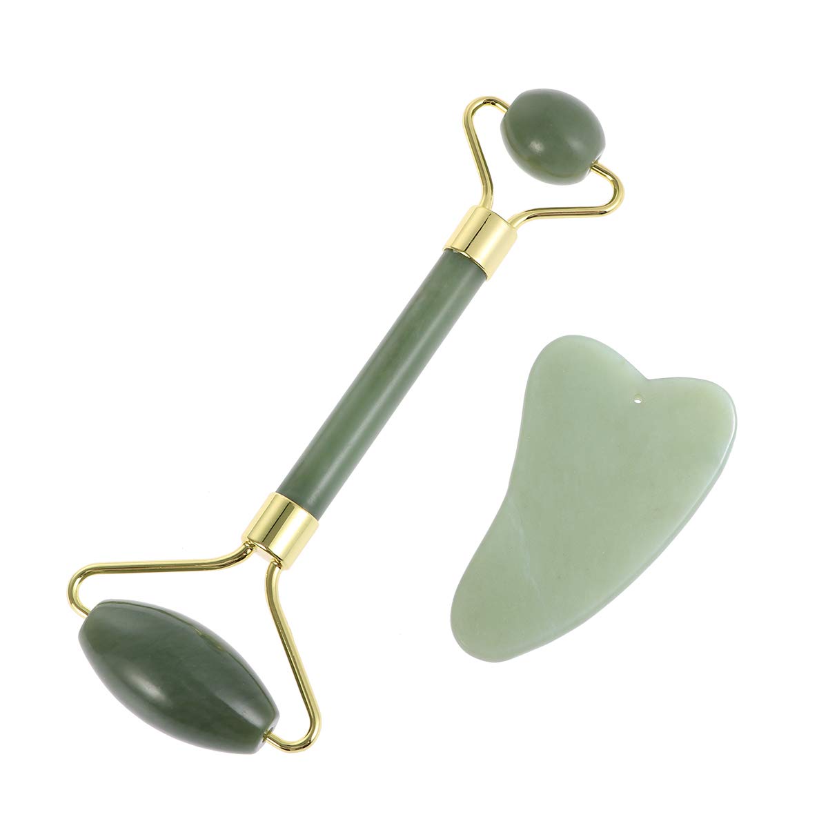 rosenice Gua Sha Facial Tools Guasha Tool Gua Sha Jade Stone Manual Massage Sticks for Jawline Sculpting and Puffiness Reducing for Face Body Relieve Muscle Tensions Reduce Festive Gifts