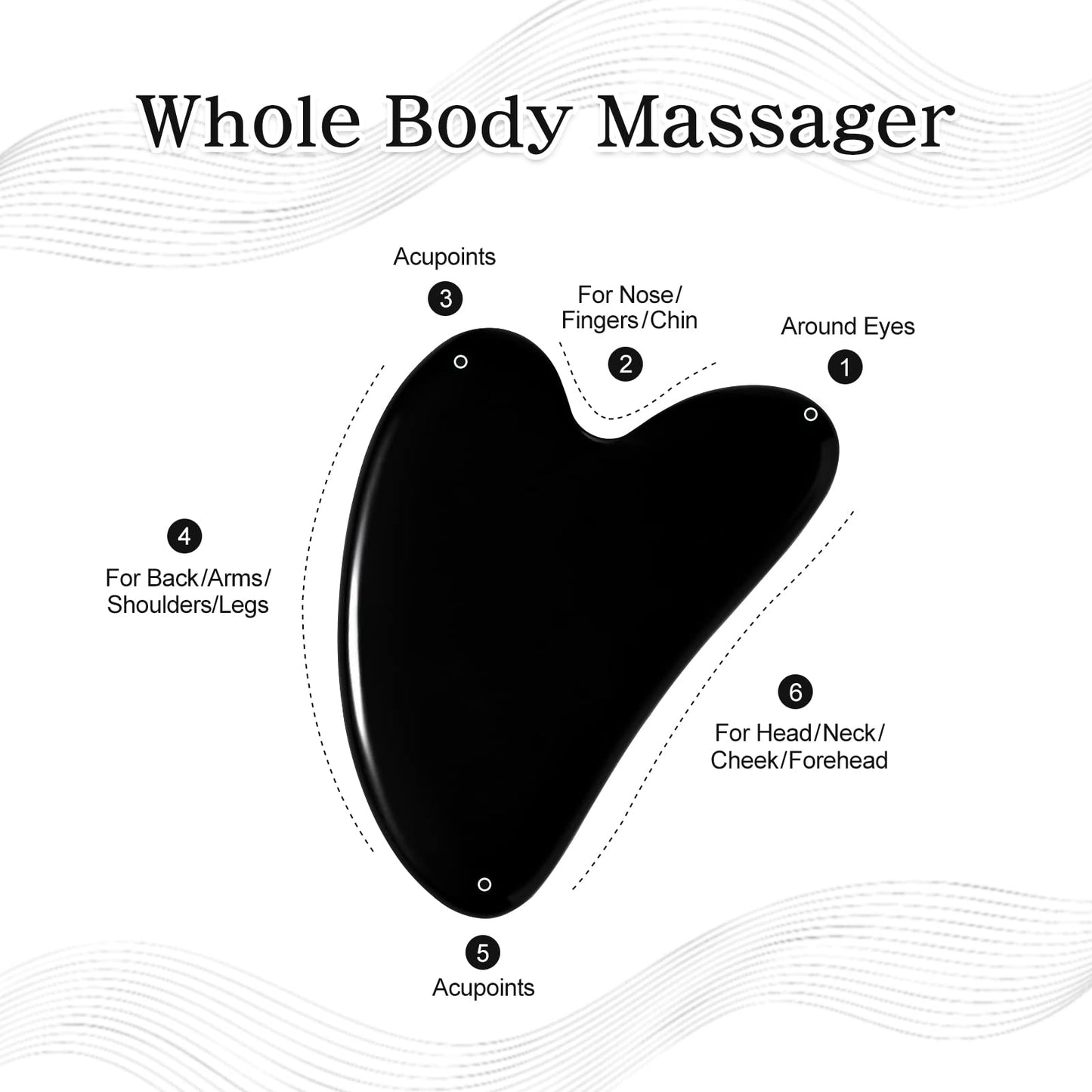 rosenice Gua Sha Facial Tools Guasha Tool Gua Sha Jade Stone Manual Massage Sticks for Jawline Sculpting and Puffiness Reducing for Face Body Relieve Muscle Tensions Reduce Festive Gifts