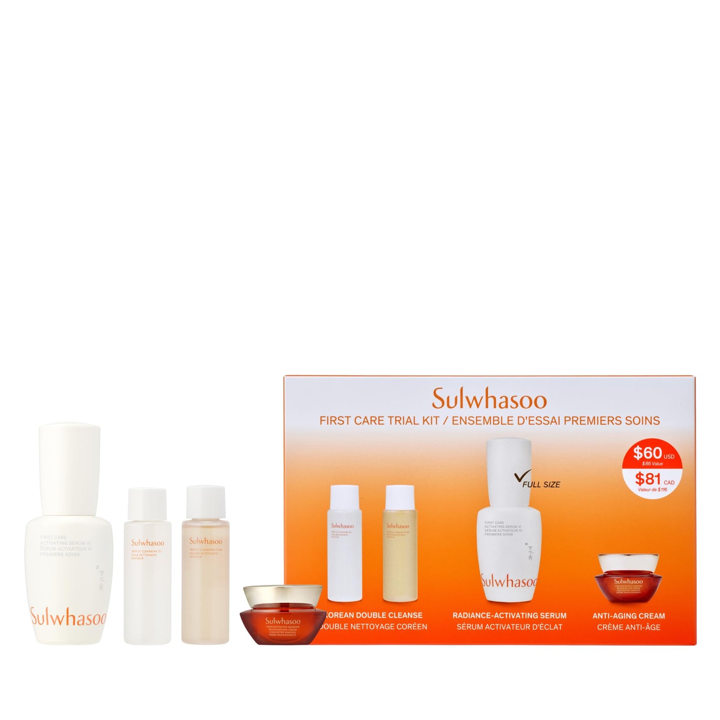 Sulwhasoo First Care Activating Serum - Skin Barrier Strengthening Anti-Aging Face Serum, Visibly Plumps & Hydrates, Reduces Visible Fine Line & Wrinkles, Vitamin C, Korean Skincare