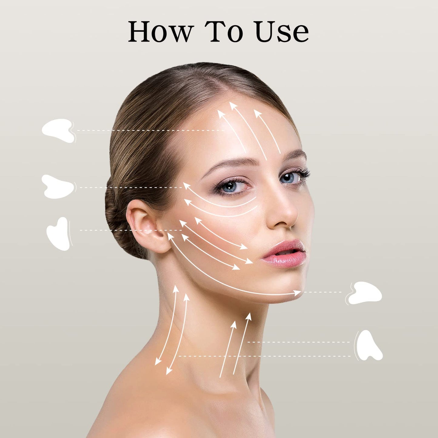 rosenice Gua Sha Facial Tools Guasha Tool Gua Sha Jade Stone Manual Massage Sticks for Jawline Sculpting and Puffiness Reducing for Face Body Relieve Muscle Tensions Reduce Festive Gifts