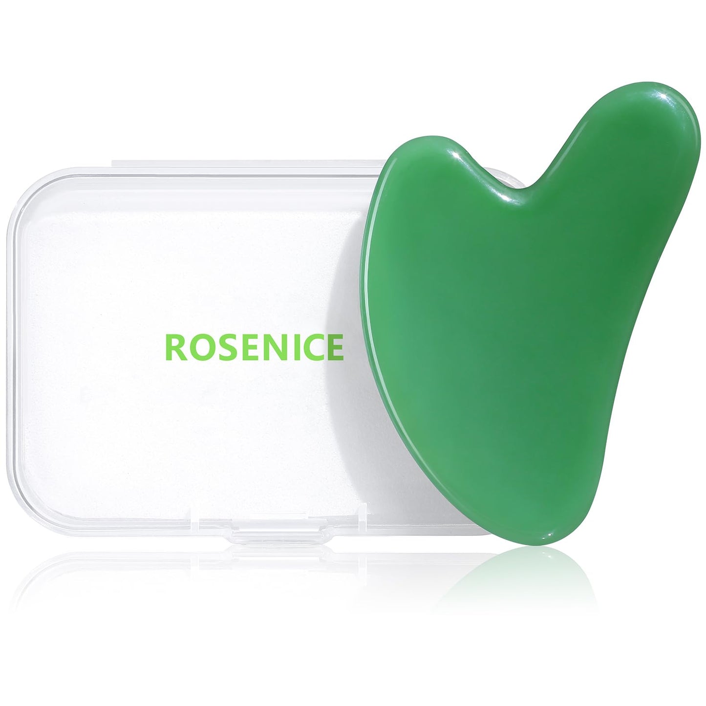 rosenice Gua Sha Facial Tools Guasha Tool Gua Sha Jade Stone Manual Massage Sticks for Jawline Sculpting and Puffiness Reducing for Face Body Relieve Muscle Tensions Reduce Festive Gifts