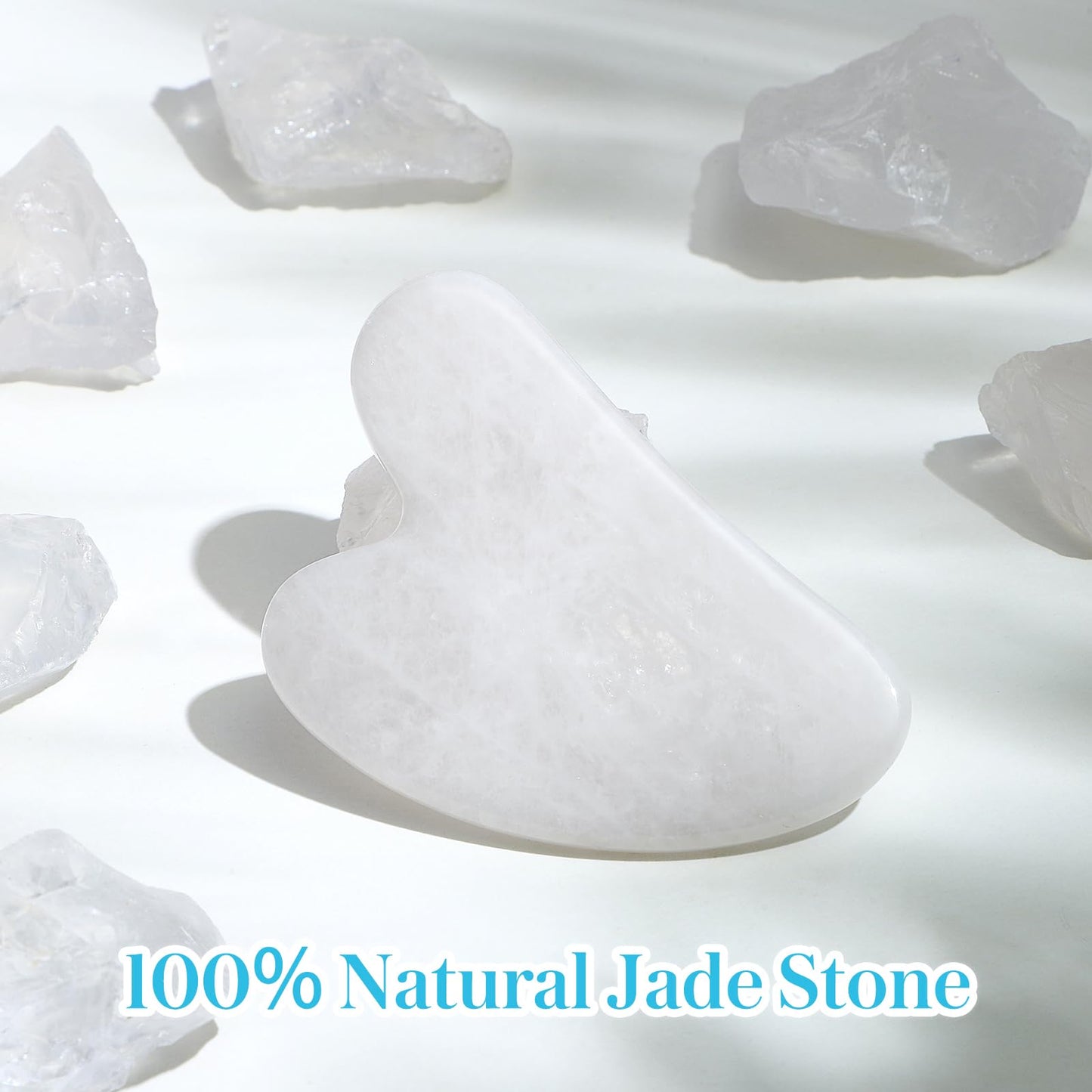 rosenice Gua Sha Facial Tools Guasha Tool Gua Sha Jade Stone Manual Massage Sticks for Jawline Sculpting and Puffiness Reducing for Face Body Relieve Muscle Tensions Reduce Festive Gifts