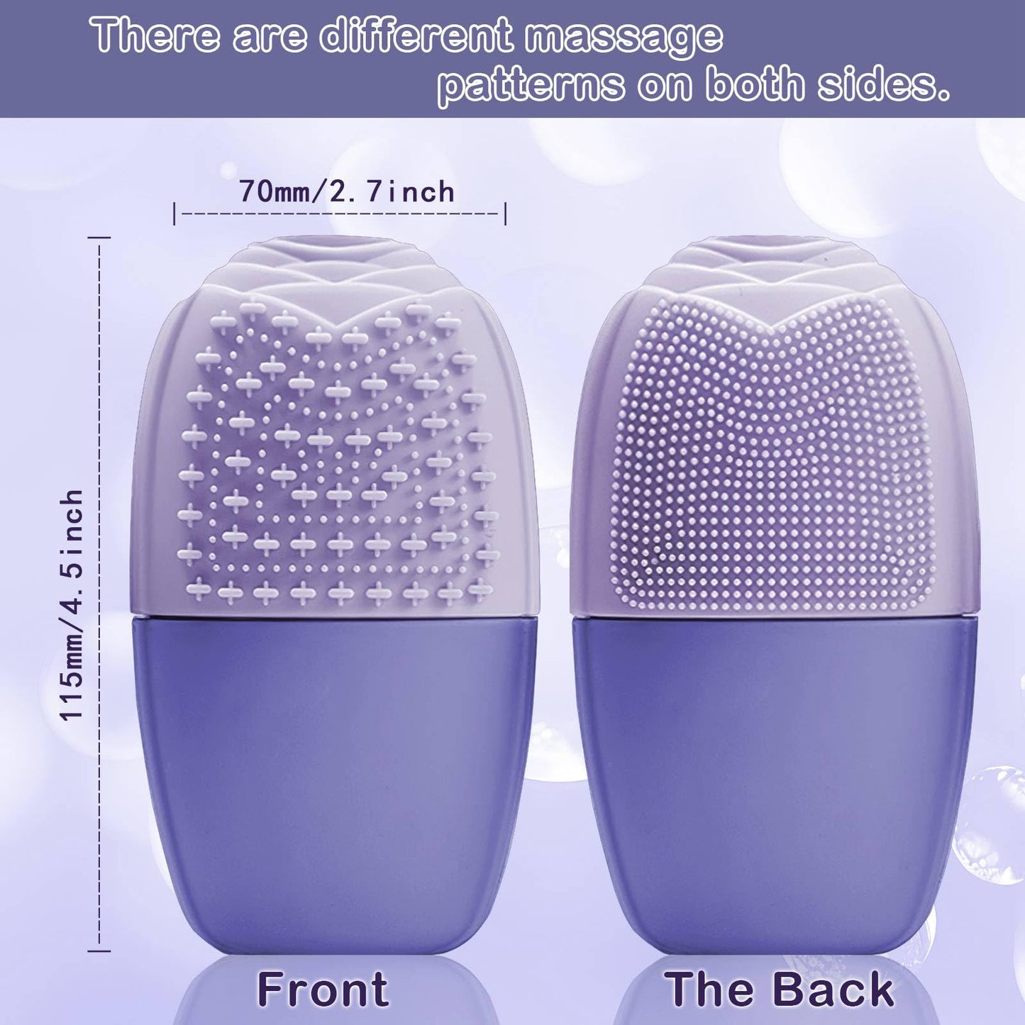 XHJRI Ice Cube Roller Massager for Face, Eyes and Neck Naturally Conditioning and Skin Care,De-Puff Eye Bags,Reduce Migraine Pain,Reusable Massage Silicone Ice Mold (Pink)