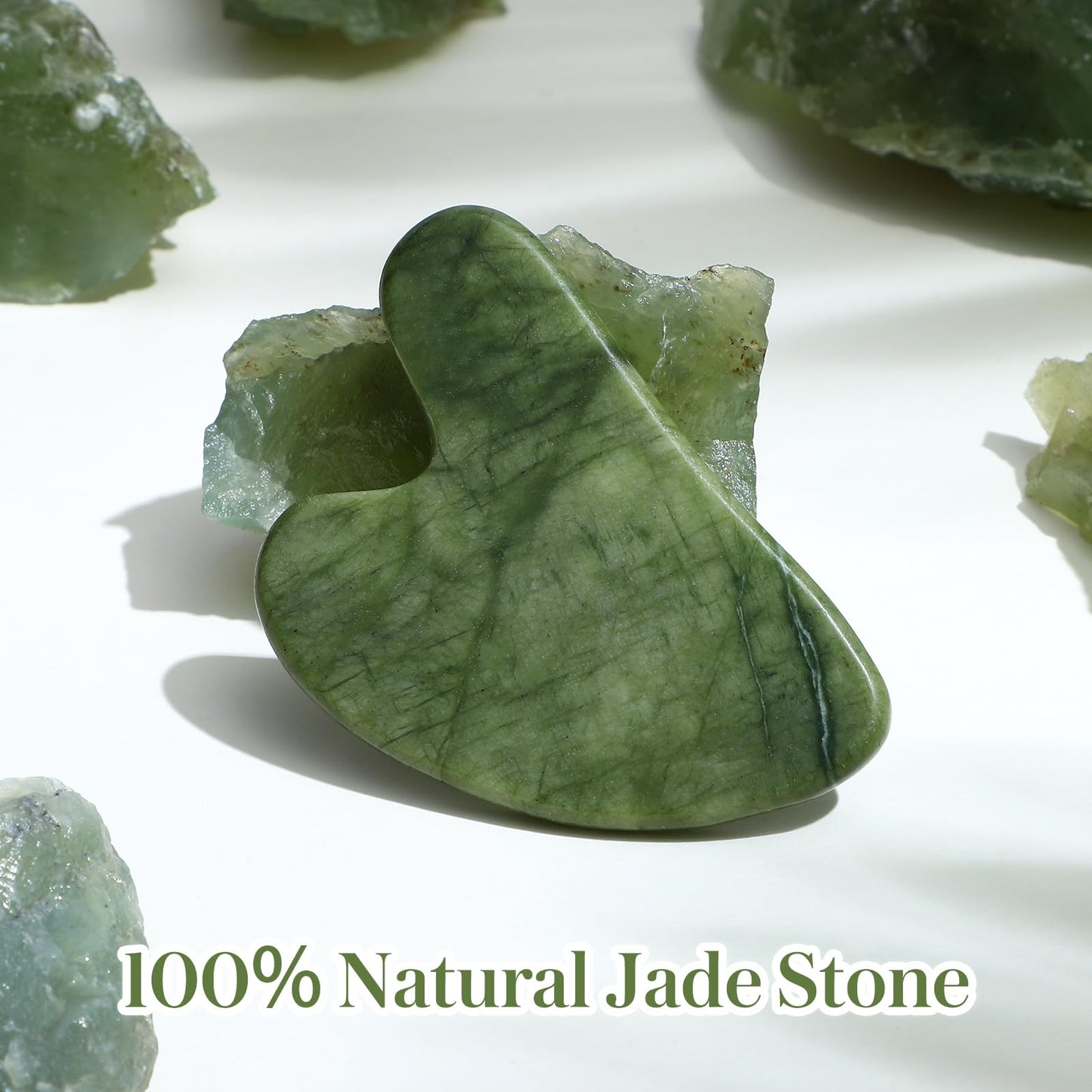 rosenice Gua Sha Facial Tools Guasha Tool Gua Sha Jade Stone Manual Massage Sticks for Jawline Sculpting and Puffiness Reducing for Face Body Relieve Muscle Tensions Reduce Festive Gifts