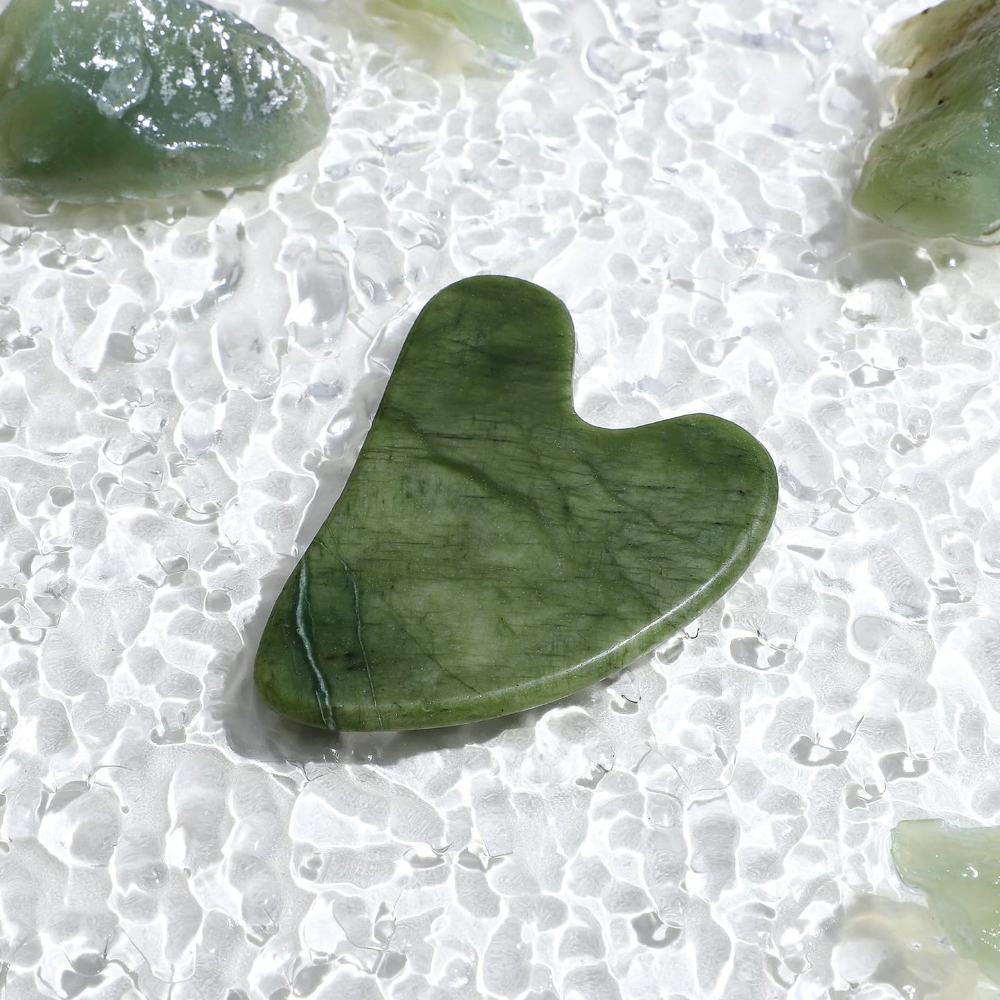 rosenice Gua Sha Facial Tools Guasha Tool Gua Sha Jade Stone Manual Massage Sticks for Jawline Sculpting and Puffiness Reducing for Face Body Relieve Muscle Tensions Reduce Festive Gifts