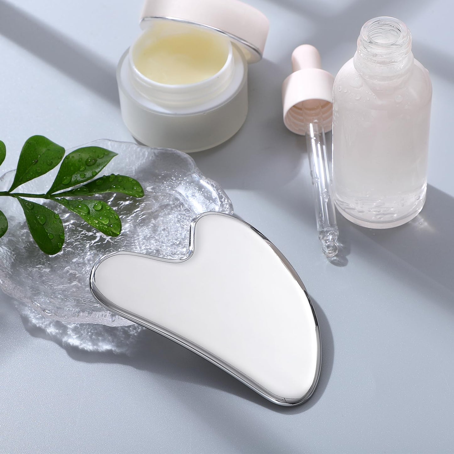 rosenice Gua Sha Facial Tools Guasha Tool Gua Sha Jade Stone Manual Massage Sticks for Jawline Sculpting and Puffiness Reducing for Face Body Relieve Muscle Tensions Reduce Festive Gifts