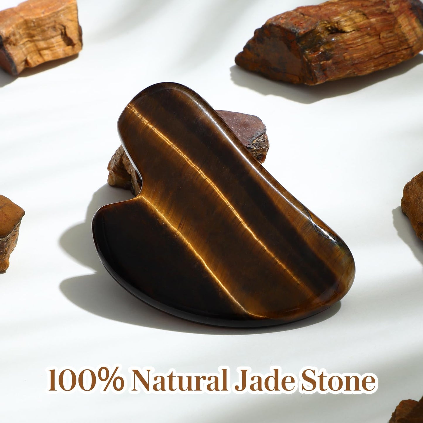 rosenice Gua Sha Facial Tools Guasha Tool Gua Sha Jade Stone Manual Massage Sticks for Jawline Sculpting and Puffiness Reducing for Face Body Relieve Muscle Tensions Reduce Festive Gifts