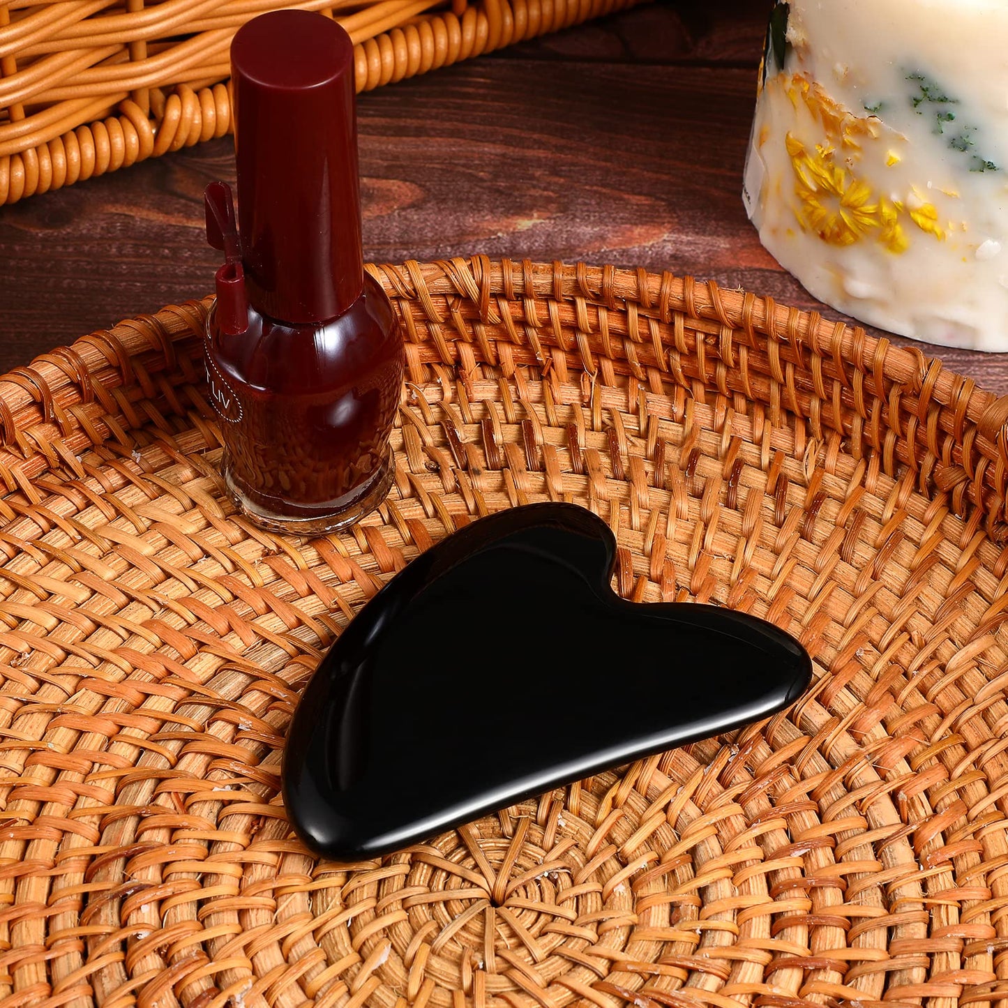 rosenice Gua Sha Facial Tools Guasha Tool Gua Sha Jade Stone Manual Massage Sticks for Jawline Sculpting and Puffiness Reducing for Face Body Relieve Muscle Tensions Reduce Festive Gifts
