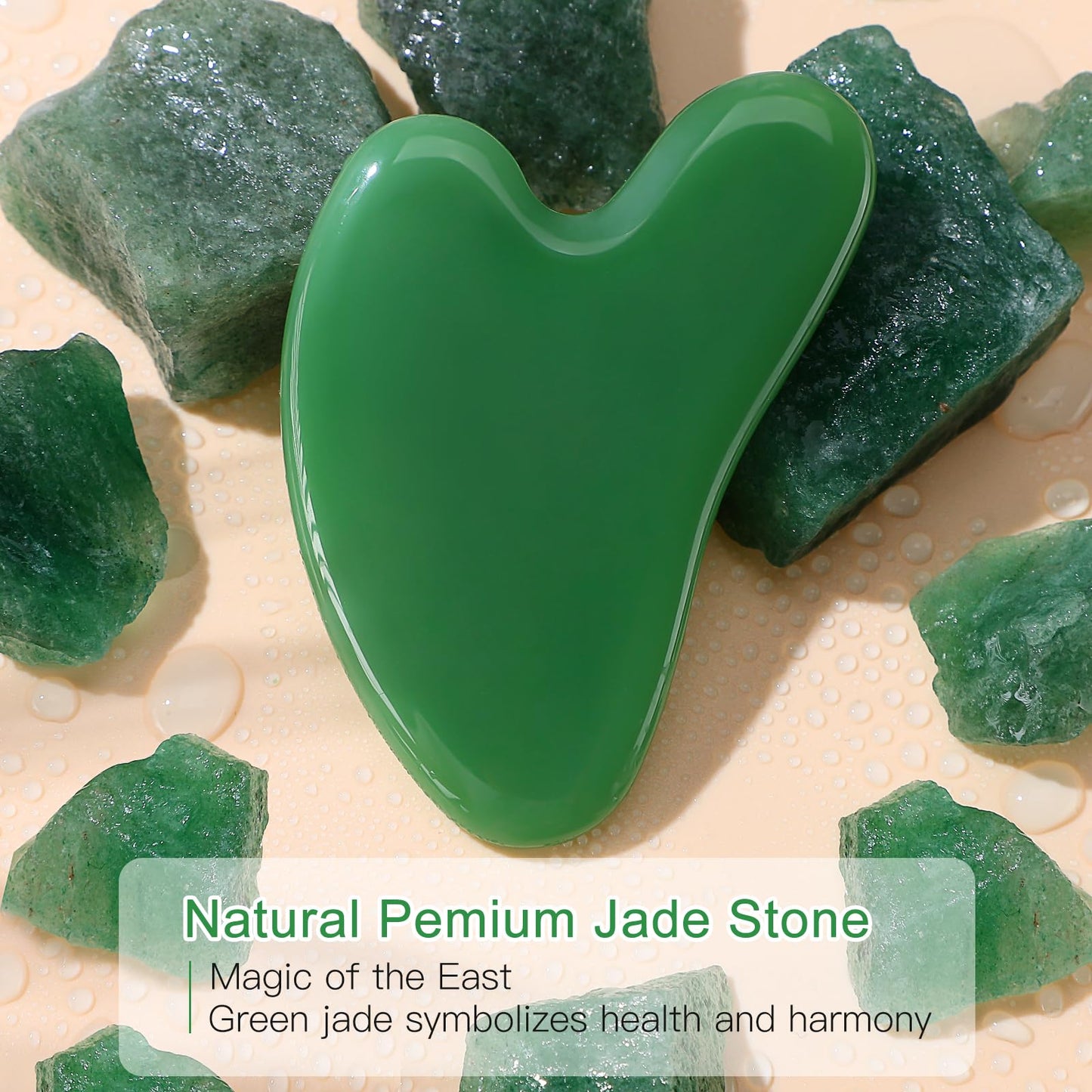 rosenice Gua Sha Facial Tools Guasha Tool Gua Sha Jade Stone Manual Massage Sticks for Jawline Sculpting and Puffiness Reducing for Face Body Relieve Muscle Tensions Reduce Festive Gifts