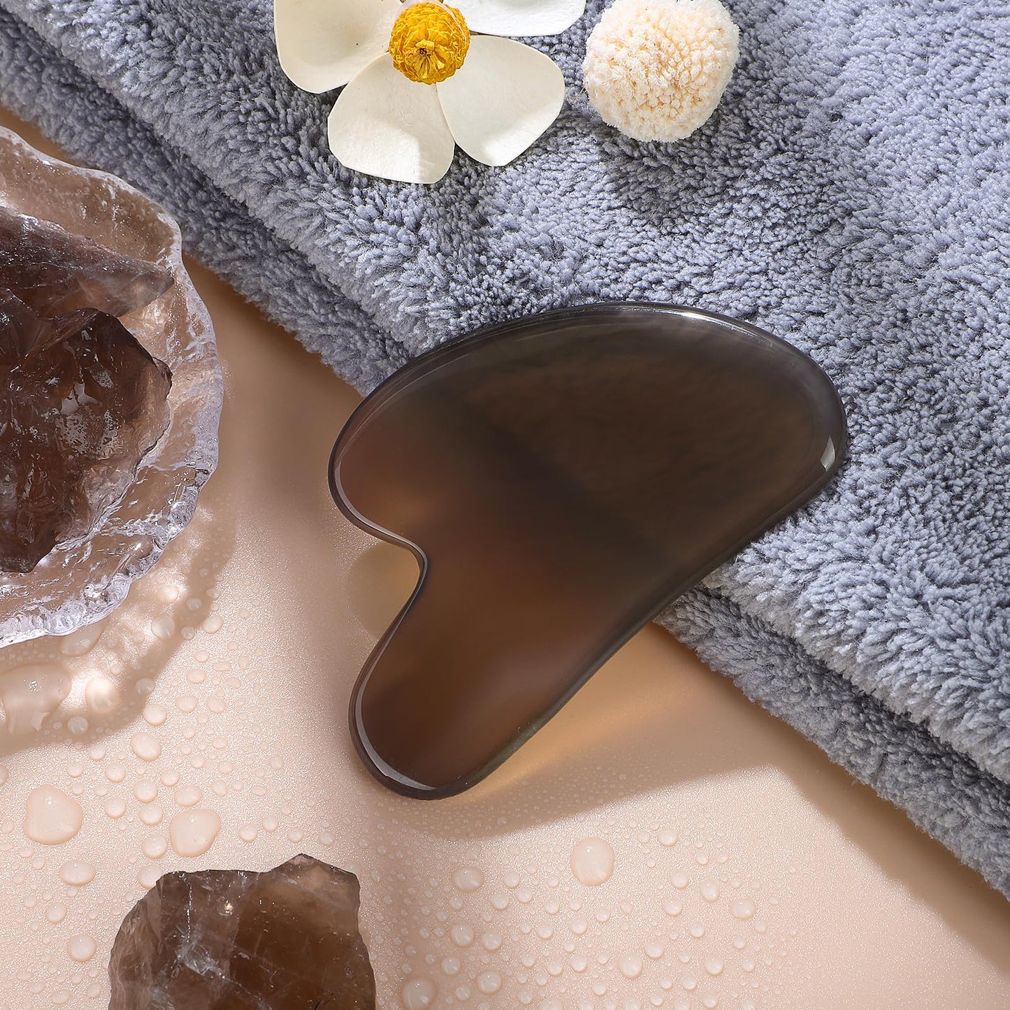rosenice Gua Sha Facial Tools Guasha Tool Gua Sha Jade Stone Manual Massage Sticks for Jawline Sculpting and Puffiness Reducing for Face Body Relieve Muscle Tensions Reduce Festive Gifts