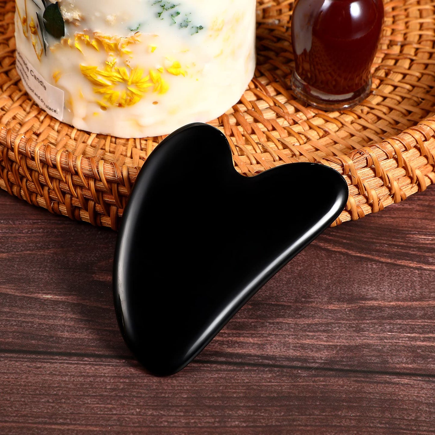 rosenice Gua Sha Facial Tools Guasha Tool Gua Sha Jade Stone Manual Massage Sticks for Jawline Sculpting and Puffiness Reducing for Face Body Relieve Muscle Tensions Reduce Festive Gifts