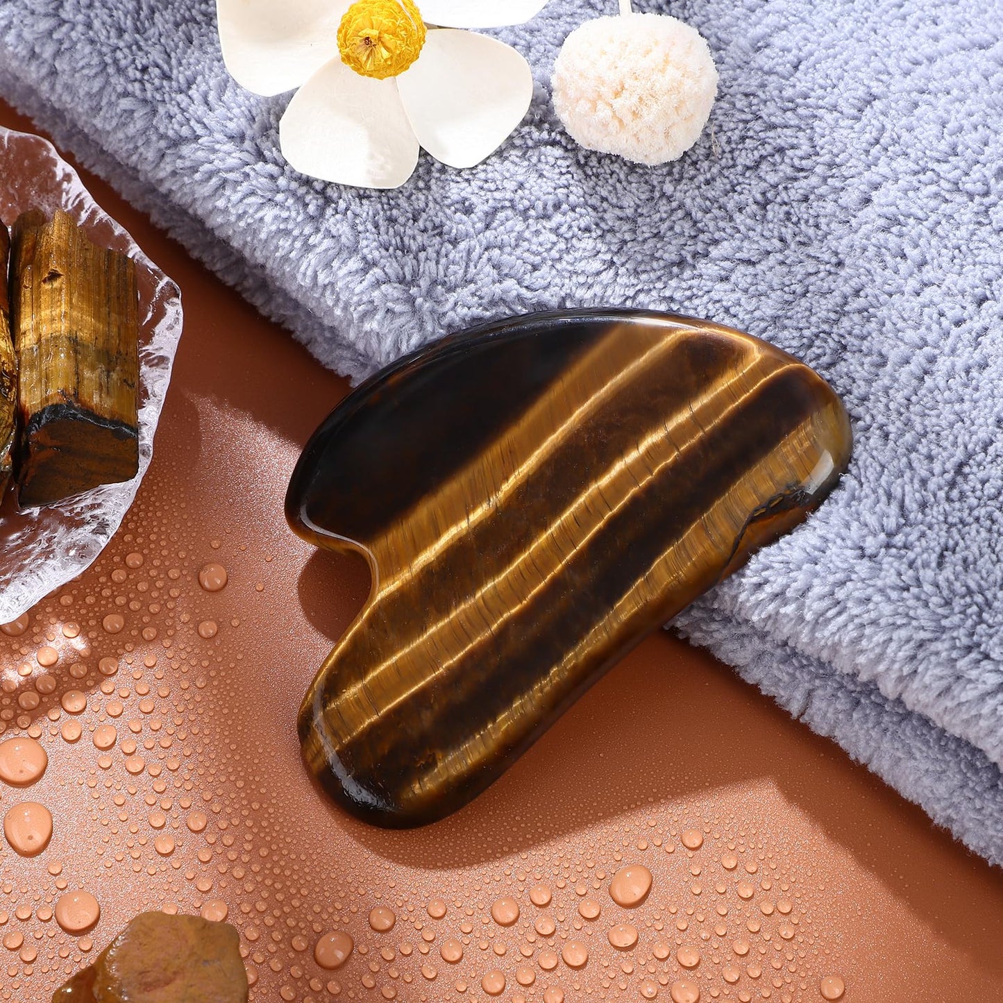 rosenice Gua Sha Facial Tools Guasha Tool Gua Sha Jade Stone Manual Massage Sticks for Jawline Sculpting and Puffiness Reducing for Face Body Relieve Muscle Tensions Reduce Festive Gifts