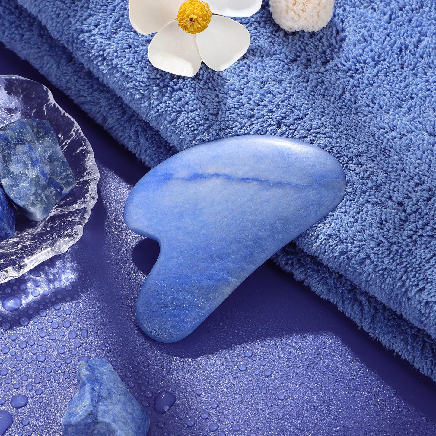 rosenice Gua Sha Facial Tools Guasha Tool Gua Sha Jade Stone Manual Massage Sticks for Jawline Sculpting and Puffiness Reducing for Face Body Relieve Muscle Tensions Reduce Festive Gifts